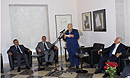 Deputy PM Issam Fares welcoming Minister Ali Khalil 
