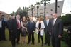 Michael& Lara Fares surrounded by Drs. Peter Dorman& Philip Khoury, Dame Zaha Hadid& Dr. Rami Khoury