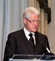 President Clinton pronounces his speech at the ICG