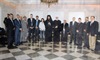 Akkar MPs with Tueini, Mufti Rifai, Bishop Mansour, Sheikh Hamed, and officials from the Fares Foundation 