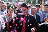 Roses scattered over the hosted Patriarch